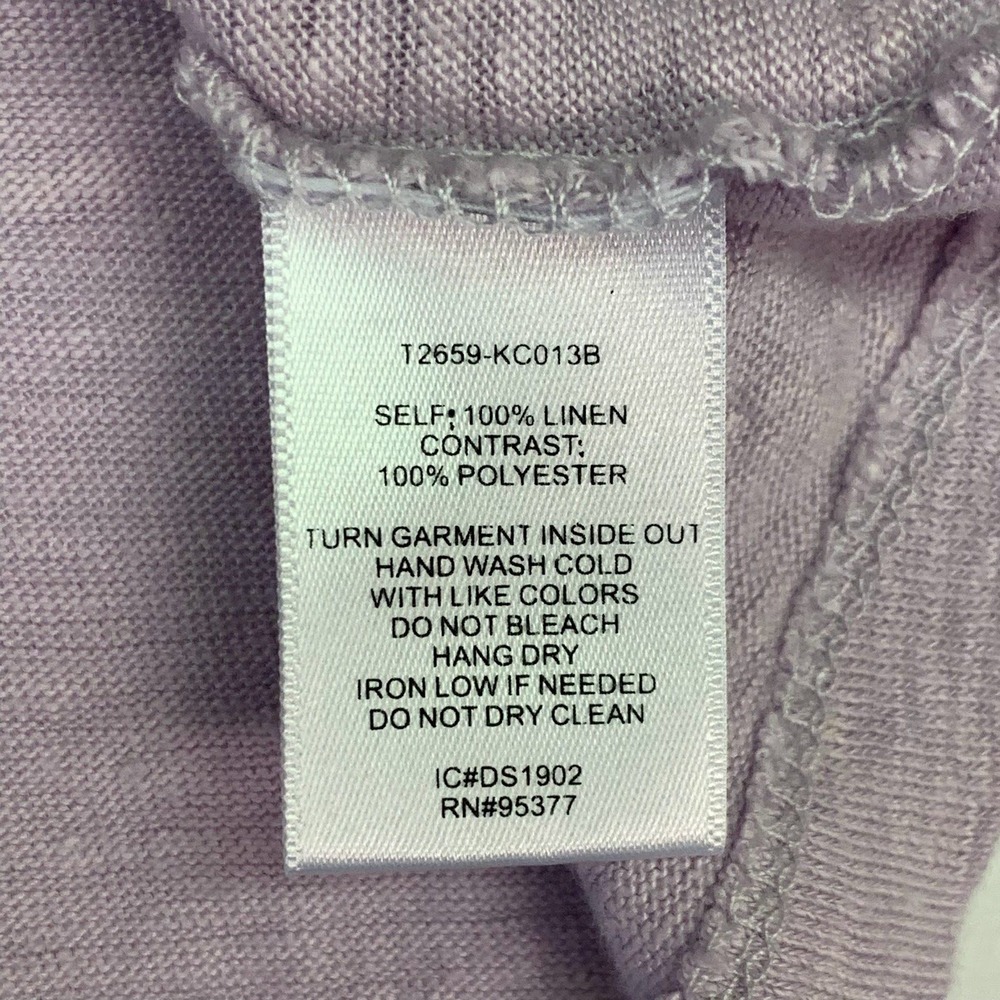 Sanctuary Lavender Heathered V-Neck Short Sleeve Top Purple Tee Size XL - Picture 10 of 14